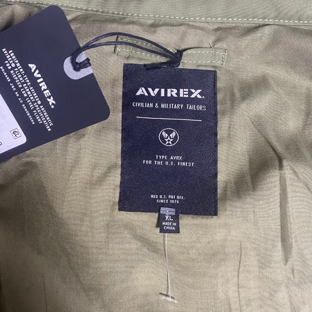 AVIREX Dragon Parachute Military Jacket Mens XL Olive Green Embroidered NWT - Picture 5 of 16
